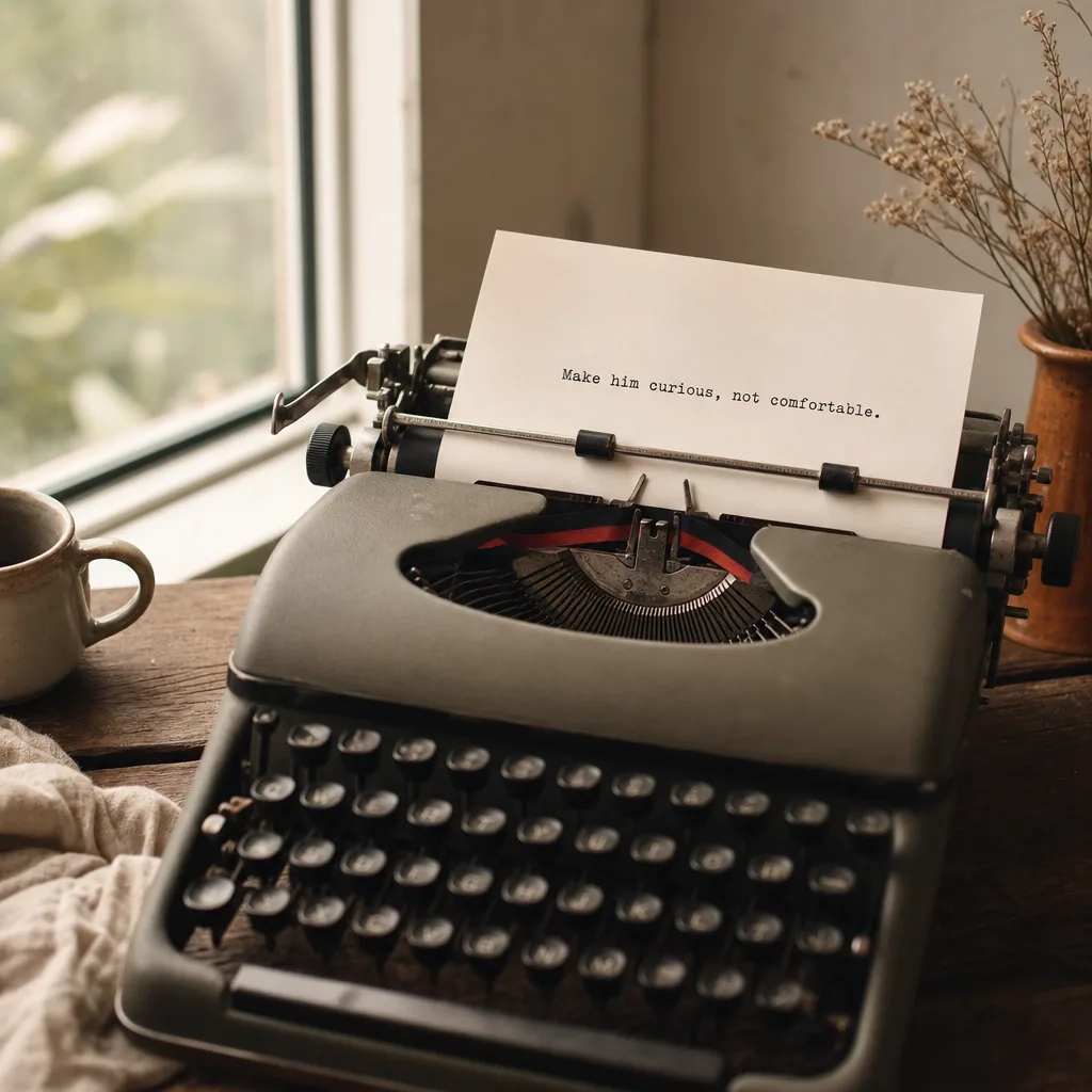 A vintage typewriter with a single sheet of paper mid-roll